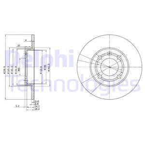 Disc frana punte fata (BG2911 DELPHI) SEAT,VW