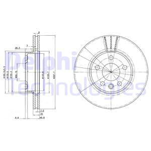 Disc frana punte fata (BG3025 DELPHI) FORD,SEAT,VW