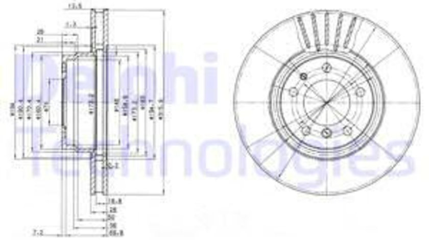 Disc frana punte fata (BG3039 DELPHI) BMW