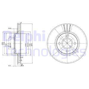 Disc frana punte fata (BG3056 DELPHI) FORD