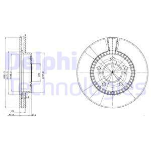 Disc frana punte fata (BG3061 DELPHI) ACURA,HONDA