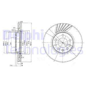 Disc frana punte fata (BG3142 DELPHI) Citroen,LOTUS,OPEL,SAAB,VAUXHALL