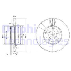 Disc frana punte fata (BG3199 DELPHI) VW