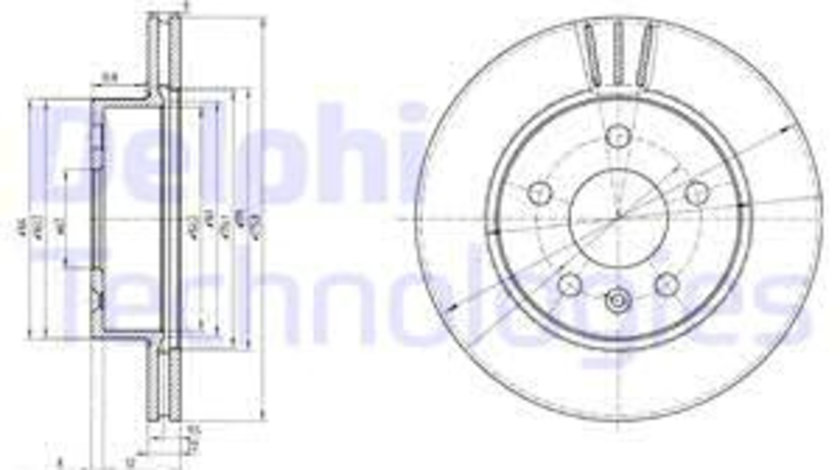 Disc frana punte fata (BG3296 DELPHI) MERCEDES-BENZ