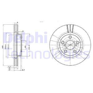 Disc frana punte fata (BG3347 DELPHI) TOYOTA