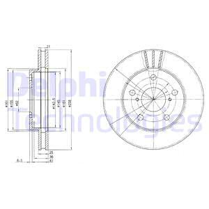 Disc frana punte fata (BG3355 DELPHI) TOYOTA