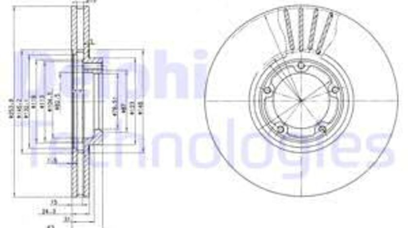 Disc frana punte fata (BG3365 DELPHI) FORD