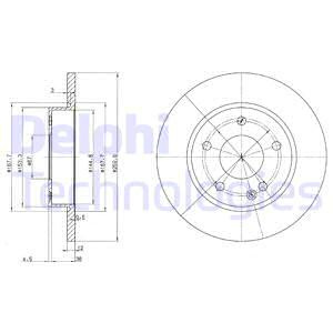 Disc frana punte fata (BG3394 DELPHI) MERCEDES-BENZ