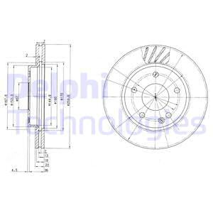 Disc frana punte fata (BG3395 DELPHI) MERCEDES-BENZ