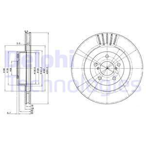 Disc frana punte fata (BG3413 DELPHI) SUBARU,TOYOTA