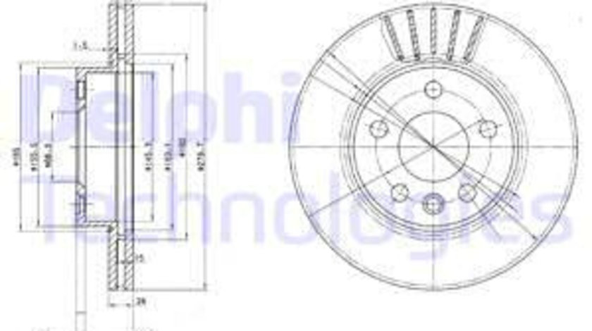 Disc frana punte fata (BG3417 DELPHI) VW