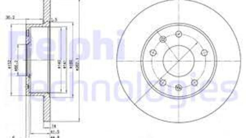 Disc frana punte fata (BG3426 DELPHI) LAND ROVER,TOYOTA