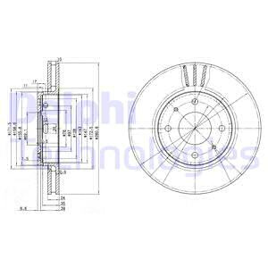 Disc frana punte fata (BG3501C DELPHI) MITSUBISHI,VOLVO