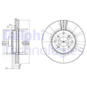 Disc frana punte fata (BG3516 DELPHI) HONDA