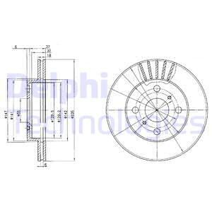 Disc frana punte fata (BG3519 DELPHI) TOYOTA
