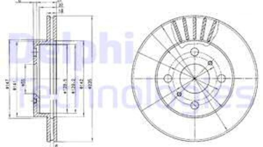 Disc frana punte fata (BG3519 DELPHI) TOYOTA