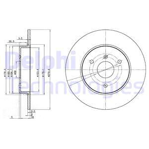 Disc frana punte fata (BG3526 DELPHI) SMART