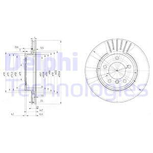Disc frana punte fata (BG3527C DELPHI) BMW