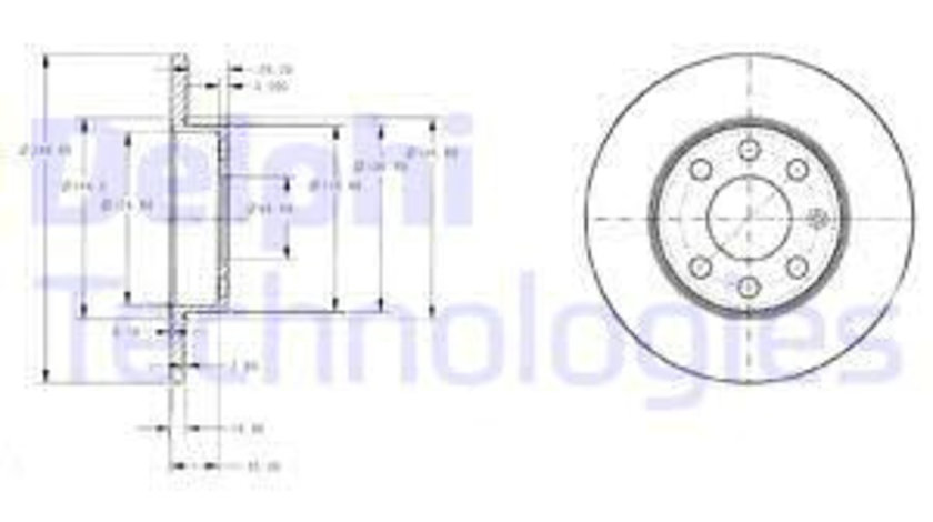 Disc frana punte fata (BG3567 DELPHI) OPEL,VAUXHALL