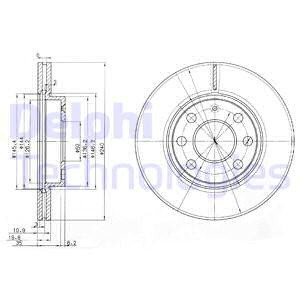 Disc frana punte fata (BG3568 DELPHI) OPEL,VAUXHALL