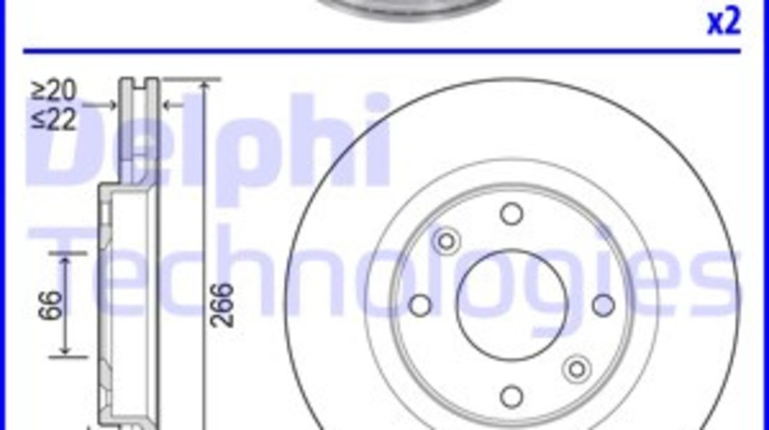 Disc frana punte fata (BG3620 DELPHI) Citroen,Citroen (DF-PSA),DS,OPEL,PEUGEOT,VAUXHALL