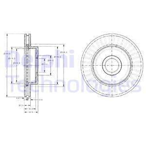 Disc frana punte fata (BG3659 DELPHI) JEEP