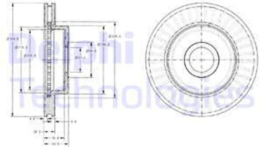 Disc frana punte fata (BG3659 DELPHI) JEEP