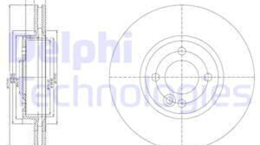 Disc frana punte fata (BG3661C DELPHI) MINI