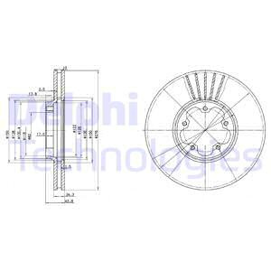 Disc frana punte fata (BG3676 DELPHI) FORD