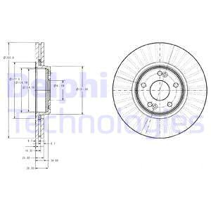 Disc frana punte fata (BG3688 DELPHI) RENAULT
