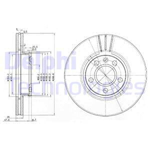 Disc frana punte fata (BG3696 DELPHI) FORD,SEAT,VW