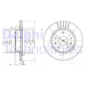 Disc frana punte fata (BG3702C DELPHI) LAND ROVER