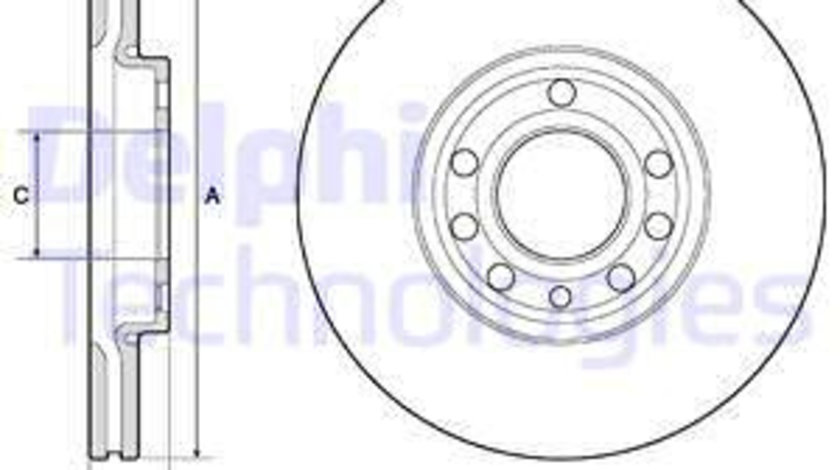 Disc frana punte fata (BG3713C DELPHI) FIAT,OPEL,SAAB,VAUXHALL