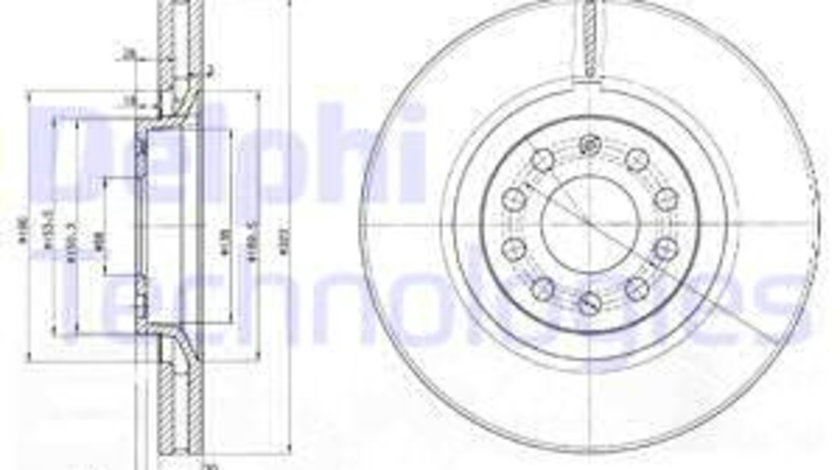 Disc frana punte fata (BG3714 DELPHI) AUDI,SEAT