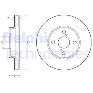 Disc frana punte fata (BG3734 DELPHI) TOYOTA