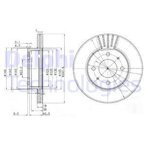 Disc frana punte fata (BG3749 DELPHI) HYUNDAI