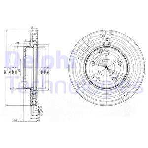 Disc frana punte fata (BG3755C DELPHI) MERCEDES-BENZ