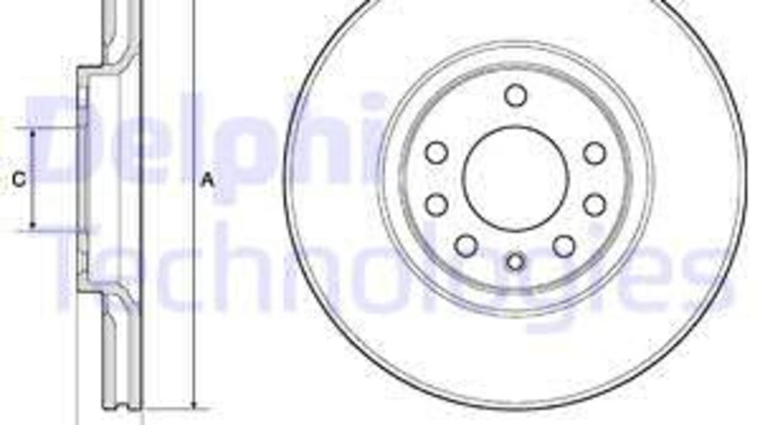 Disc frana punte fata (BG3770C DELPHI) OPEL,SAAB,VAUXHALL