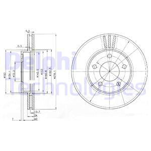 Disc frana punte fata (BG3792 DELPHI) FORD,FORD USA,MAZDA