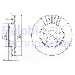 Disc frana punte fata (BG3816 DELPHI) NISSAN