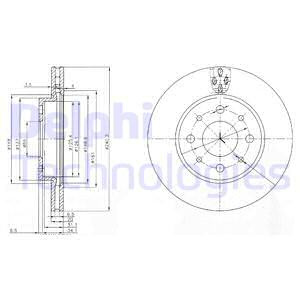 Disc frana punte fata (BG3839 DELPHI) FIAT,FORD