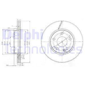 Disc frana punte fata (BG3845C DELPHI) MERCEDES-BENZ