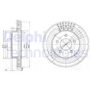 Disc frana punte fata (BG3846 DELPHI) JEEP