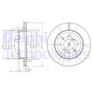 Disc frana punte fata (BG3884 DELPHI) OPEL,SUBARU,SUZUKI,VAUXHALL