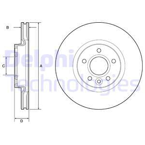 Disc frana punte fata (BG3895C DELPHI) FORD,LAND ROVER,VOLVO