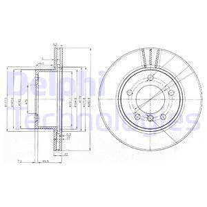 Disc frana punte fata (BG3899C DELPHI) BMW