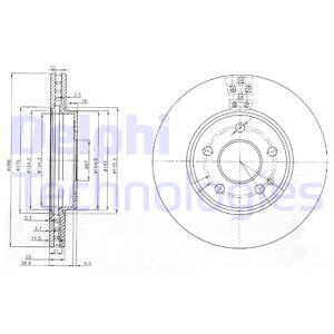 Disc frana punte fata (BG3909 DELPHI) MERCEDES-BENZ