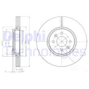 Disc frana punte fata (BG3929 DELPHI) RENAULT