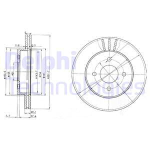 Disc frana punte fata (BG3932 DELPHI) NISSAN