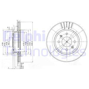 Disc frana punte fata (BG3934 DELPHI) HYUNDAI